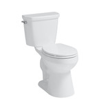 Craft + Main Easley Flush Guard 1.28 GPF Round Complete 2-Piece Toilet, White - TL-5800AF-RW