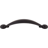Top Knobs Angle 3 3/4" Center to Center Bar Pull, Flat Black - M1678