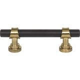Top Knobs Bit 3" Center to Center Bar Pull, Flat Black and Honey Bronze - M2700