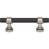 Top Knobs Bit Pull 3" (c-c) - Flat Black and Pewter Antique - M2702