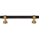 Top Knobs Bit 5 1/16" Center to Center Bar Pull, Flat Black and Honey Bronze - M2716