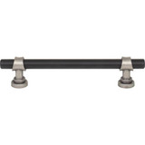 Top Knobs Bit 5 1/16" Center to Center Bar Pull, Flat Black and Pewter Antique - M2718