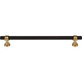 Top Knobs Bit 8 13/16" Center to Center Bar Pull, Flat Black and Honey Bronze - M2752