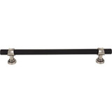 Top Knobs Bit 12" Center to Center Bar Pull, Flat Black and Pewter Antique - M2778