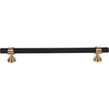 Top Knobs Bit 18" Center to Center Bar Pull, Flat Black and Honey Bronze - M2788