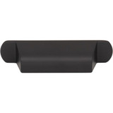 Top Knobs Cressing 2 3/4" Center to Center Cup/Bin Pull, Flat Black - TK3360BLK