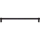 Top Knobs Lawrence 12" Center to Center Bar Pull, Flat Black - TK3215BLK