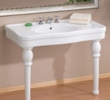 Cheviot 727-WH-8 Grand Astoria 42" X 23 Console Lavatory Sink With White Legs & 8" Centers - White