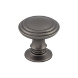 Top Knobs Reeded 1 1/4" Diameter Round Knob, Ash Gray - TK320AG