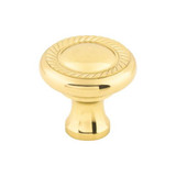 Top Knobs Swirl Cut Knob 1 1/4" - Polished Brass - M324