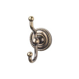 Top Knobs Edwardian Bath Double Hook - Rope Backplate, German Bronze - ED2GBZF