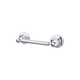Top Knobs Edwardian Bath Tissue Holder - Polished Chrome - Beaded Backplate - ED3PCA