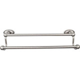 Top Knobs Edwardian Bath 18" Double Towel Bar - Antique Pewter - Oval Backplate - ED7APC