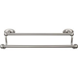 Top Knobs Edwardian Bath 18" Double Towel Bar - Brushed Satin Nickel - Oval Backplate - ED7BSNC