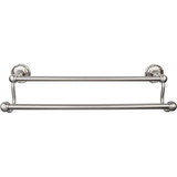 Top Knobs Edwardian Bath 18" Double Towel Bar - Brushed Satin Nickel - Ribbon Backplate - ED7BSNE