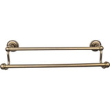 Top Knobs Edwardian Bath 18" Double Towel Bar - German Bronze - Beaded Backplate - ED7GBZA