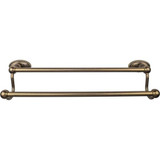 Top Knobs Edwardian Bath 18" Double Towel Bar - German Bronze - Oval Backplate - ED7GBZC