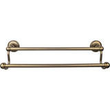 Top Knobs Edwardian Bath 18" Double Towel Bar - German Bronze - Plain Backplate - ED7GBZD