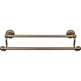 Top Knobs Edwardian Bath 18" Double Towel Bar - German Bronze - Rope Backplate - ED7GBZF