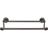 Top Knobs Edwardian Bath 18" Double Towel Bar - Oil Rubbed Bronze - Beaded Backplate - ED7ORBA