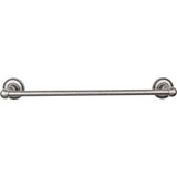 Top Knobs Edwardian Bath 18" Single Towel Bar - Antique Pewter - Beaded Backplate - ED6APA