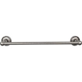 Top Knobs Edwardian Bath 18" Single Towel Bar - Antique Pewter - Ribbon Backplate - ED6APE