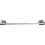 Top Knobs Edwardian Bath 18" Single Towel Bar - Antique Pewter - Rope Backplate - ED6APF