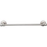 Top Knobs Edwardian Bath 18" Single Towel Bar - Brushed Satin Nickel - Beaded Backplate - ED6BSNA