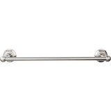 Top Knobs Edwardian Bath 18" Single Towel Bar - Hex Backplate, Brushed Satin Nickel - ED6BSNB