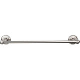 Top Knobs Edwardian Bath 18" Single Towel Bar - Brushed Satin Nickel - Plain Backplate - ED6BSND