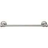 Top Knobs Edwardian Bath 18" Single Towel Bar - Brushed Satin Nickel - Ribbon Backplate - ED6BSNE