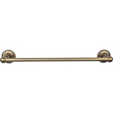 Top Knobs Edwardian Bath 18" Single Towel Bar - Beaded Backplate, German Bronze - ED6GBZA