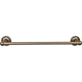 Top Knobs Edwardian Bath 18" Single Towel Bar - Ribbon Backplate, German Bronze - ED6GBZE