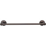 Top Knobs Edwardian Bath 18" Single Towel Bar - Oil Rubbed Bronze - Beaded Backplate - ED6ORBA