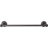 Top Knobs Edwardian Bath 18" Single Towel Bar - Hex Backplate, Oil Rubbed Bronze - ED6ORBB