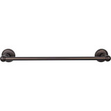 Top Knobs Edwardian Bath 18" Single Towel Bar - Oil Rubbed Bronze - Plain Backplate - ED6ORBD