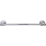 Top Knobs Edwardian Bath 18" Single Towel Bar - Rope Backplate, Polished Chrome - ED6PCF
