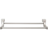 Top Knobs Aqua Bath 24" Double Towel Bar - Brushed Satin Nickel - AQ9BSN