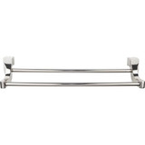 Top Knobs Aqua Double 25 1/4" Wall Mounted Towel Bar, Polished Nickel - AQ9PN