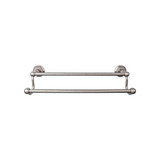 Top Knobs Edwardian Bath 24" Double Towel Bar - Antique Pewter - Hex Backplate - ED9APB