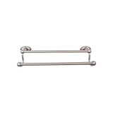 Top Knobs Edwardian Bath 24" Double Towel Bar - Oval Backplate, Antique Pewter - ED9APC