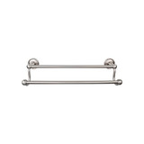 Top Knobs Edwardian Bath 24" Double Towel Bar - Ribbon Backplate, Brushed Satin Nickel - ED9BSNE