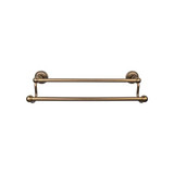 Top Knobs Edwardian Bath 24" Double Towel Bar - Rope Backplate, German Bronze - ED9GBZF