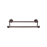 Top Knobs Edwardian Bath 24" Double Towel Bar - Oil Rubbed Bronze - Beaded Backplate - ED9ORBA