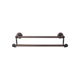 Top Knobs Edwardian Bath 24" Double Towel Bar - Oil Rubbed Bronze - Hex Backplate - ED9ORBB