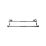 Top Knobs Edwardian Bath 24" Double Towel Bar - Polished Chrome - Rope Backplate - ED9PCF