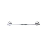 Top Knobs Edwardian Bath 24" Single Towel Bar - Polished Chrome - Ribbon Backplate - ED8PCE