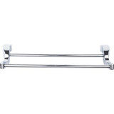 Top Knobs Aqua Double 31 1/4" Wall Mounted Towel Bar, Polished Chrome - AQ11PC