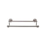 Top Knobs Edwardian Bath 30" Double Towel Bar - Antique Pewter - Plain Backplate - ED11APD