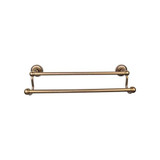 Top Knobs Edwardian Bath 30" Double Towel Bar - German Bronze - Beaded Backplate - ED11GBZA